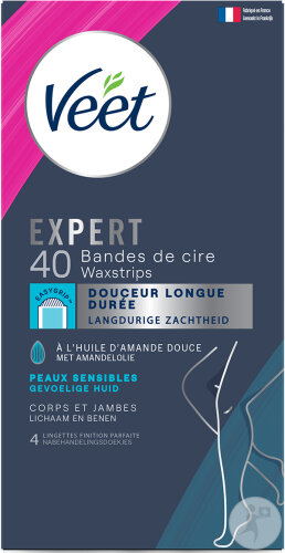 Veet Expert Kaltwachsstreifen Beine Empfindliche Haut 40 Strips