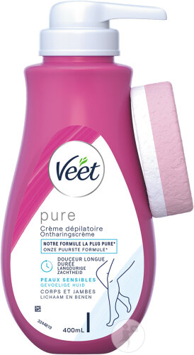 Veet Silk & Fresh Enthaarungscreme Empfindliche Haut Pumpflasche 400ml