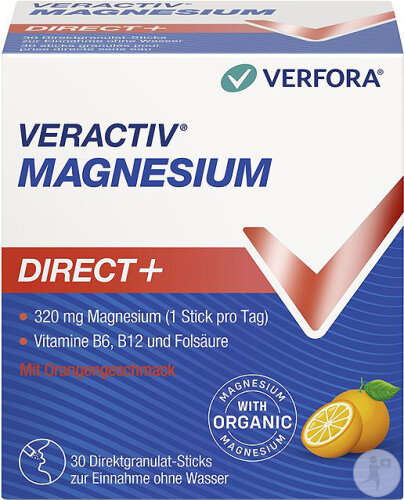 Veractiv Magnesium Direct Plus Nahrungsergänzungsmittel 30 Sticks