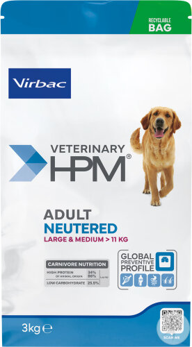 Virbac Veterinary HPM Adult Neutered Dog Large & Medium 3kg