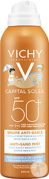 Vichy Capital Soleil Anti-Sand Sonnenschutz Kinder SPF50+ Gesicht Und Körper Spray 200ml