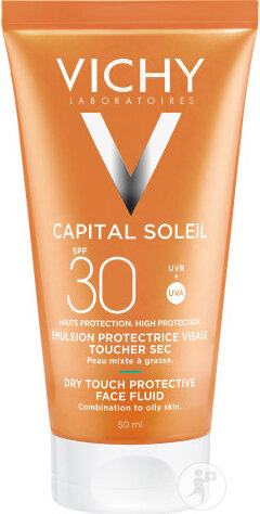 Vichy Capital Soleil Mattierendes Sonnen-Fluid Für Gesicht SPF30 Tube 50ml