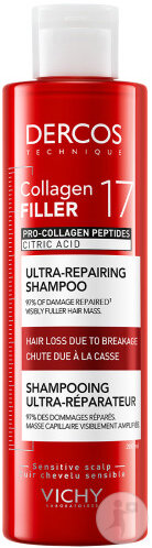 Vichy Dercos Collagen 17 Filler Ultra-Reparatur-Shampoo Flasche 200ml