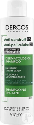 Vichy Dercos Anti-Schuppen DS Behandelndes Entwirrendes Shampoo 2in1 Alle Haartypen 200ml