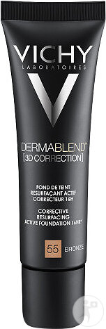 Vichy Dermablend [3D Correction] Make-Up Foundation 16h Unreine Akne Neigende Haut 55 Bronze 30ml