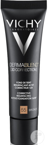 Vichy Dermablend 3D Correction Korrigierendes Make-Up Fluid 16h Halt 55 Bronze Tube 30ml