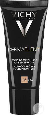 Vichy Dermablend Flüssige Korrigierende Foundation 16h Alle Hauttypen 45 Gold Tube 30ml