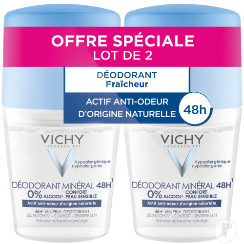 Vichy Mineral-Deodorant 48h Anti-Geruch Duopack Roll-On 2x50ml