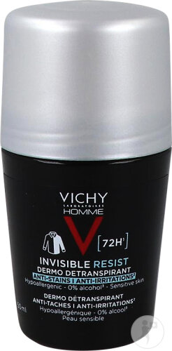 Vichy Mann Invisible Resist Detranspirant 72h Anti-Irritationen Anti-Flecken Empfindliche Haut 50ml