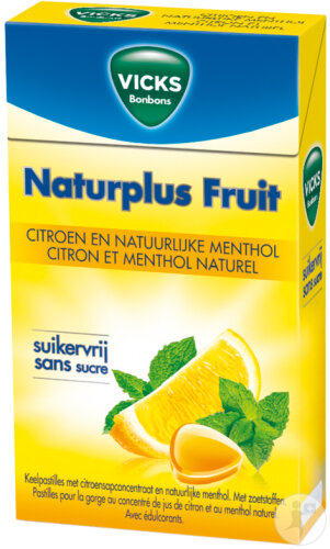 Vicks/Wick Zitrone Und Natürliches Menthol Hustenbonbons Ohne Zucker Schachtel 40g