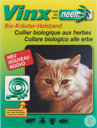 Vinx Neem Kräuter Halsband 35cm Katze Grün 1 Stück