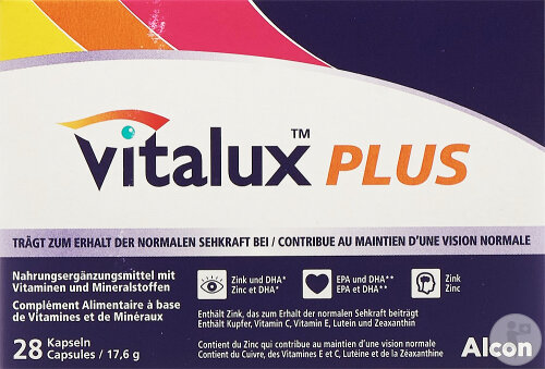 Vitalux Plus Für Normale Sehkraft 28 Kapseln