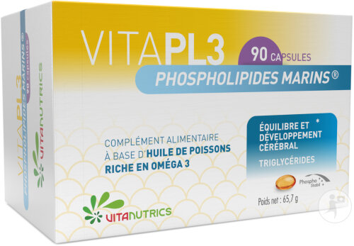 Vitanutrics Vitapl3 Marine Phospholipide Nahrungsergänzung 90 Kapseln