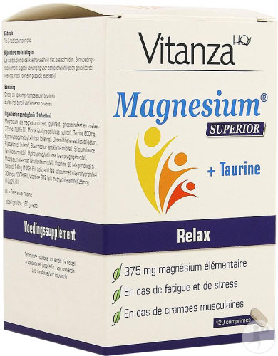 Vitanza HQ Magnesium Superior + Taurine Entspannen Nahrungsergänzungsmittel 120 Tabletten