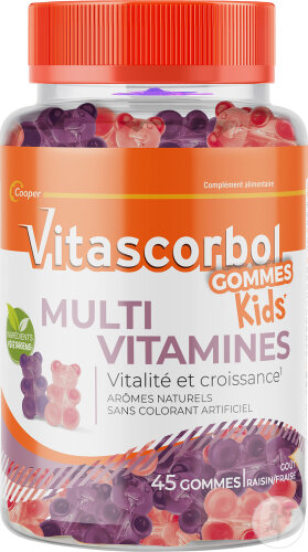 Vitascorbol Multivitamin-Gummis Kinder Trauben-/Baumbeer-Geschmack 45 Stück