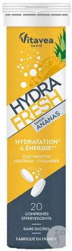Vitavea HydraFresh Hydratation & Energie Ananasgeschmack 20 Brausetabletten