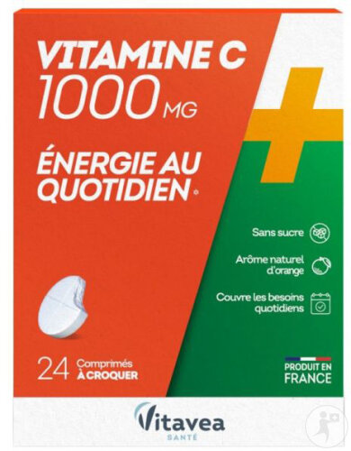 Vitavea Vitamin C 100mg Zitronengeschmack 24 Kautabletten