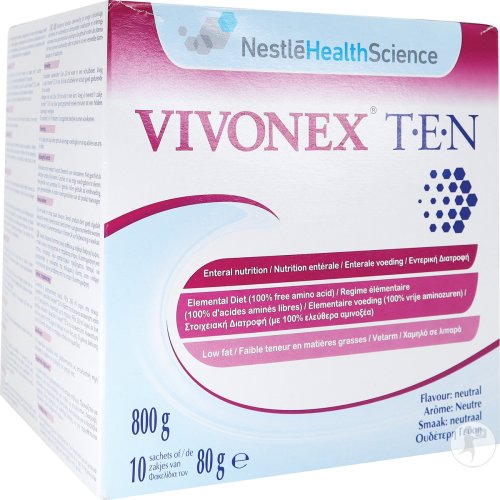 Nestlé Health Science Vivonex TEN Enterale Ernährung Pulver Neutrales Aroma Beutel 10x80g
