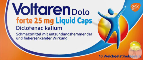 Voltaren Dolo Forte 25mg Liquid Kapseln 10 Weichkapseln