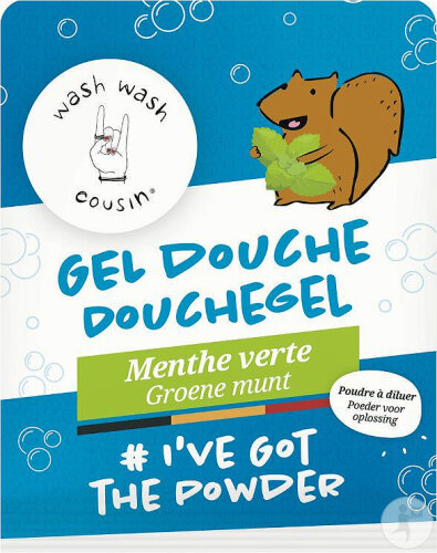 Wash Wash Cousin Duschgel Grüne Minze Pulver 20g