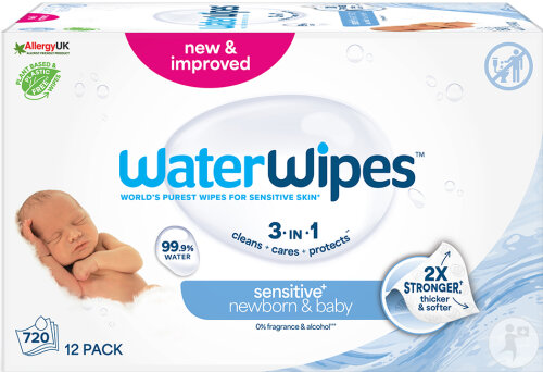 WaterWipes Baby- Feuchttücher 12x60 Stück