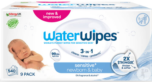 WaterWipes Baby- Feuchttücher 9x60 Stück