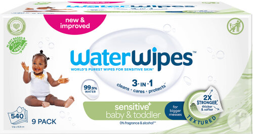 WaterWipes Baby-Reinigungstücher Für Empfindliche Haut 540 Stück