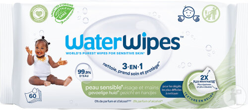 WaterWipes Biologisch Abbaubare Strukturierte Saubere Babytücher 60 Stück
