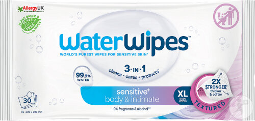 WaterWipes Erwachsenenpflege Sensitive Feuchttücher 30 Stück