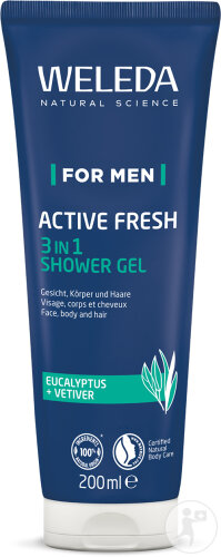 Weleda Men Active Fresh 3en1 Duschgel Gesicht Körper Und Haar Bio 200ml