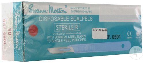 Wolf Skalpell Swann Morton N10 Steril Komplett 10 Stück