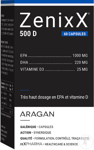 ixX Pharma ZeniXX 500D Omega-3 EPA Vitamin D3 60 Kapseln