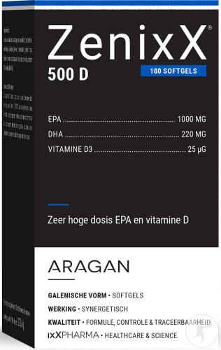 ixX Pharma ZeniXX 500D Omega-3 EPA Vitamin D3 180 Kapseln