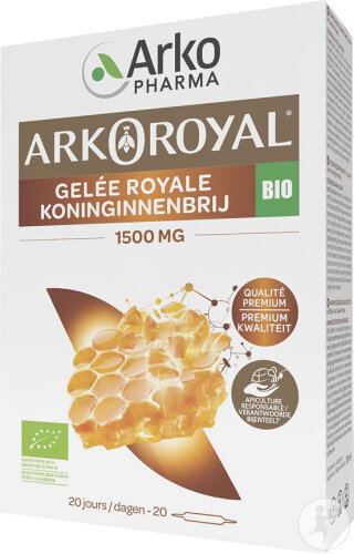  Arkopharma Arkoroyal Gelée Royale 1500mg Bio Ampoules 20x10ml