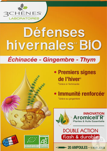 3 Chêne Défenses Hivernales Bio 20 Ampoules