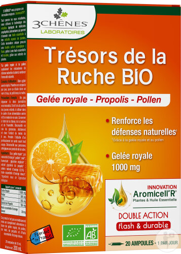 3 Chêne Trésor De La Ruche Bio 20 Ampoules