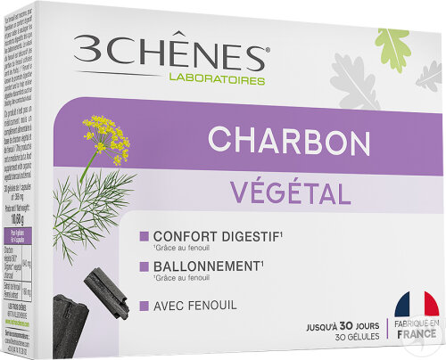 3 Chênes Charbon 30 Gélules