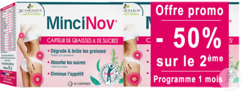 3 Chênes Nopal MinciNov 2x60 Comprimés 2ème  Produit À 50%
