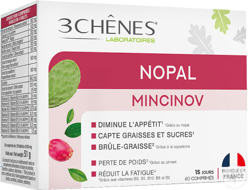 3 Chênes Nopal MinciNov 60 Comprimés