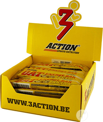 3Action Sports Nutrition Oat Energy Bar Banane Pièces 20x45g