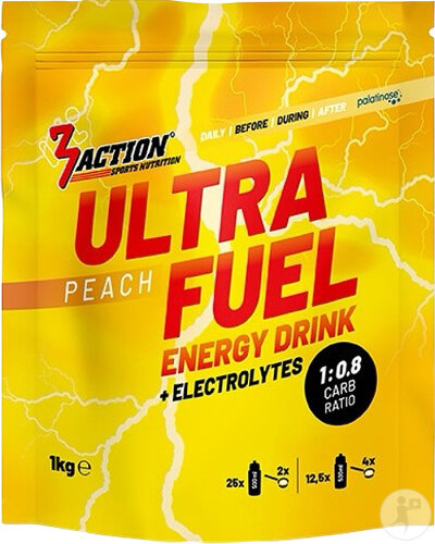 3Action Ultra Fuel Energy Drink Pêche Pouch 1kg