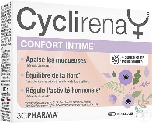 3C Pharma Cyclirena Confort Intime 30 Gélules