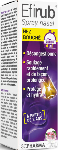 3C Pharma Efirub Spray Nasal Nez Bouché 30ml