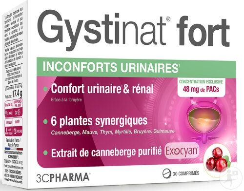 3C Pharma Gystinat Fort Inconforts Urinaires 30 Comprimés