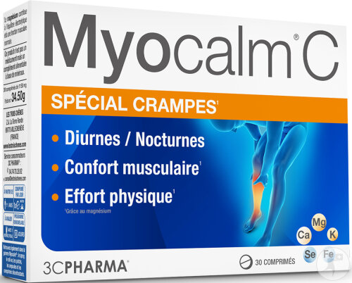 3C Pharma Myocalm C Spécial Crampes 30 Comprimés