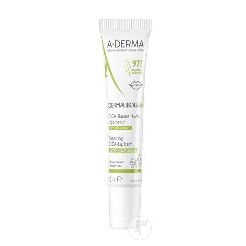 A-Derma Dermalibour+ Cica Baume Lèvres Réparateur Ultra-Nutritif  Lèvres Irritées Et Gercées 15ml