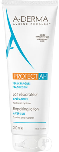 A-Derma Protect Ah Lait Réparateur Après-Soleil Peau Fragile Acide Hyaluronique 250ml