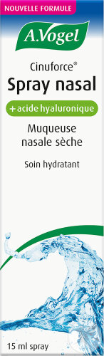 A.Vogel Cinuforce Spray Nasal + Acide Hyaluronique Muqueuse Nasale Sèche 15ml