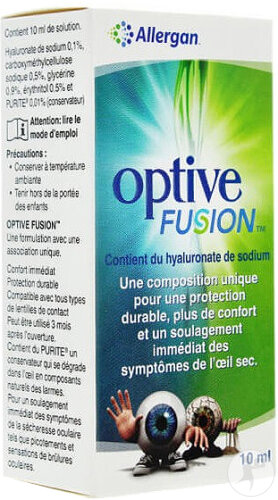 Abbvie Optive Fusion Solution Ophtalmique Lubrifiante Flacon 10ml