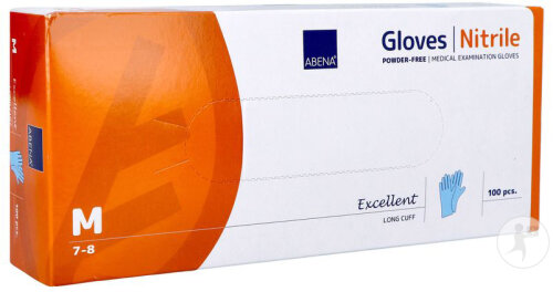 Abena Excellent Gants Nitrile Bleu Taille M 100 Pièces
